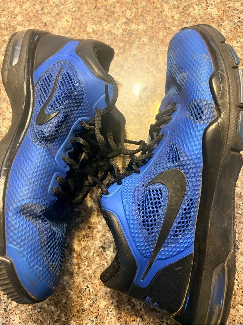 Nike Men’s Royal Blue and Black Athletic Training Shoes